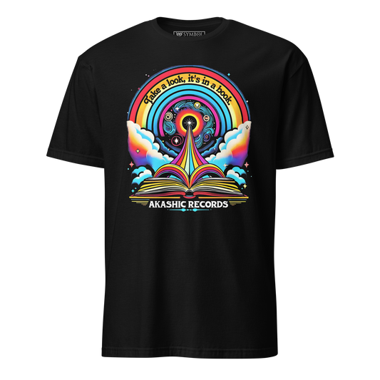 Akashic Records cosmic symbol on black esoteric t-shirt